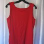 Basic Edition 2x2 Rib Junior Size Red Tank Top 100% Cotton Sz L NWWT