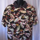 Cooke Street Men's 3 Button Hawaiian Print Collar Shirt 100%Cotton Sz L PreOwned