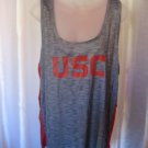 Trojan Apparel Women's USC Trojans Grey Athletic Tank Top Sz 2XL 100%Polyester