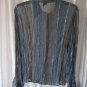 Junior Size Blue/Grey Sequined Button Down Long Sleeve Shirt Sz XL Pre-Owned