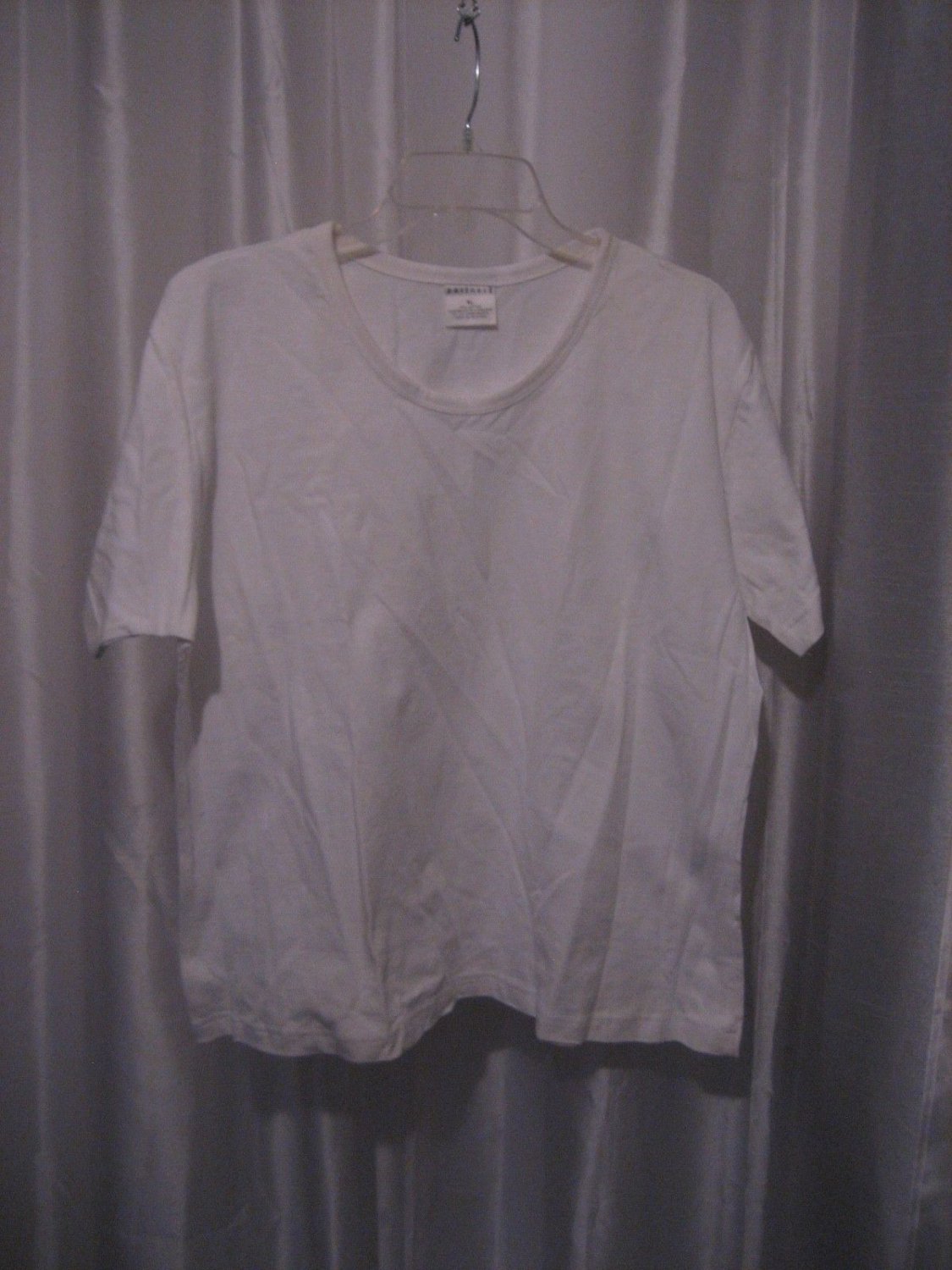 Partners Women's White Short Sleeve Shirt 100% Cotton Sz XL Pre-Owned