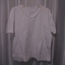 Partners Women's White Short Sleeve Shirt 100% Cotton Sz XL Pre-Owned