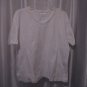 Partners Women's White Short Sleeve Shirt 100% Cotton Sz XL Pre-Owned