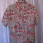 Stitch Men's Red/Blue/ Button Down Hawaiian Shirt 100% Cotton Sz XL Pre-Owned