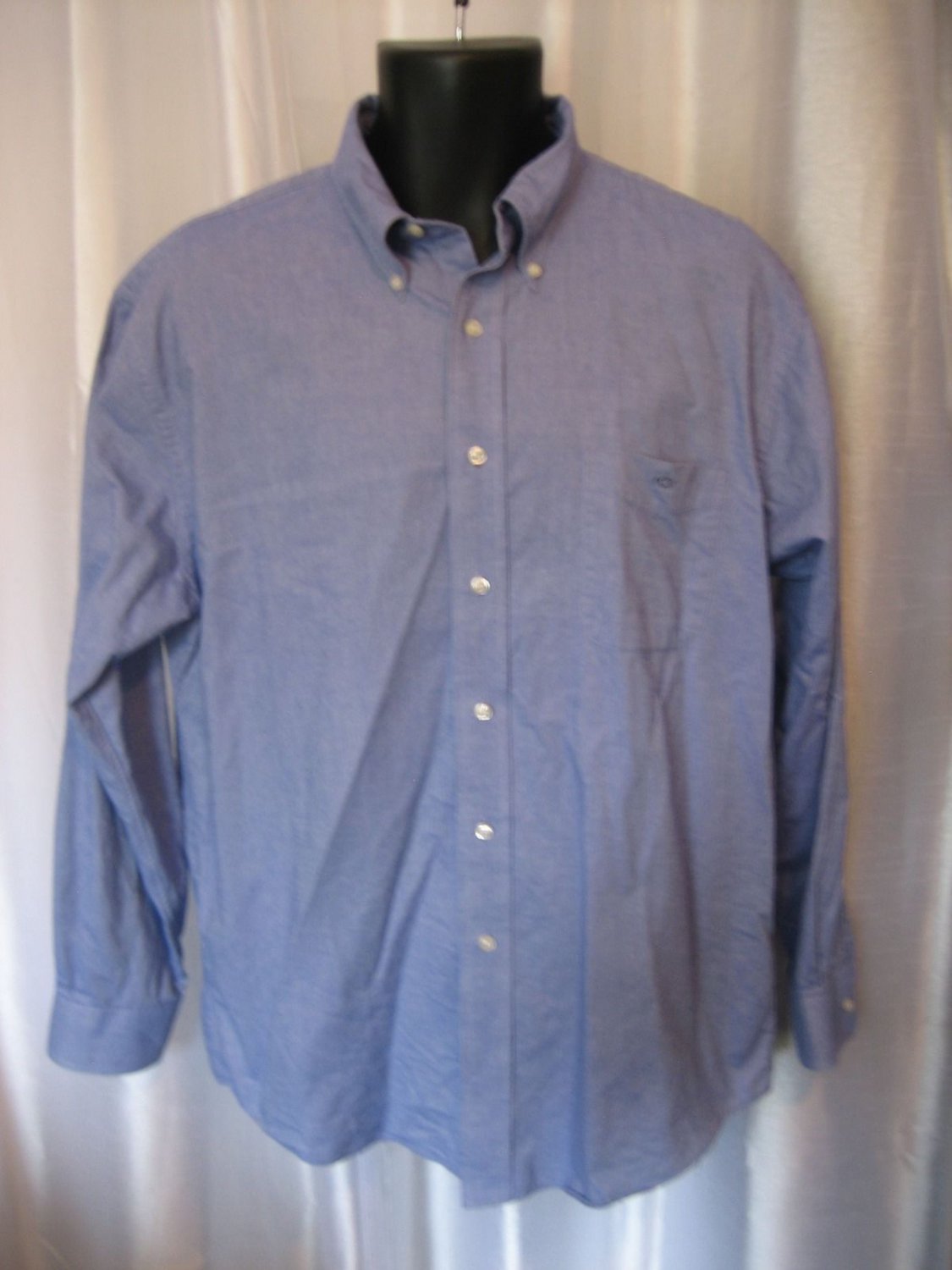 Lands End Men's Blue Button Down Long Sleeve Shirt Sz 16 -1/2 x 34 Pre-Owned