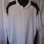 Dockers Golf Men's White/Navy Polo Style Shirt 100% Polyester Sz XXL Pre-Owned