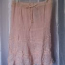 Unity Casuals Missy Lite Peach Cotton Gauze Knee Length Skirt Sz Free Size NWWT