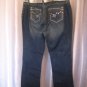 Cato Junior Size Blue Denim Jeans Long Pants with Silver Belt Sz 14 NWNT