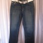 Cato Junior Size Blue Denim Jeans Long Pants with Silver Belt Sz 14 NWNT