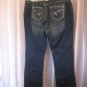 Cato Junior Size Blue Denim Jeans Long Pants with Silver Belt Sz 14 NWNT
