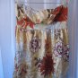THX Junior Size Floral Strapless Shirt Sz M Tan/White/Brown/Rust Pre-Owned