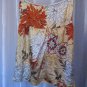 THX Junior Size Floral Strapless Shirt Sz M Tan/White/Brown/Rust Pre-Owned