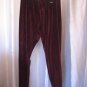 Lauren Ralph Lauren Women's Elastic Waist Wine Color Long Pants Sz L Pre-Owned