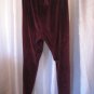 Lauren Ralph Lauren Women's Elastic Waist Wine Color Long Pants Sz L Pre-Owned