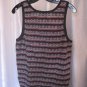 Kaun Men's Ships Wheel & Anchors Navy Blue/Red/White Tank Top Shirt Sz M Pre-Own