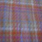 100% Cashmere Tan & Pastel Color Women's Plaid Fringe Scarf 12Wx62L Pre-Owned