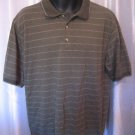 Puritan Men's Olive Green/Grey Button Front Collared Short Sleeve Shirt Sz L