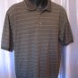 Puritan Men's Olive Green/Grey Button Front Collared Short Sleeve Shirt Sz L