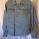 Milaiessigns Women's Blue Denim Long Sleeve Jacket w/Rhinestones Sz XL Pre-Owned