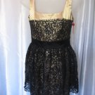 Decoded 1.8 Women's Junior Size Gold & Black Lace Sleeveless Dress Sz 2 NWT