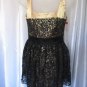 Decoded 1.8 Women's Junior Size Gold & Black Lace Sleeveless Dress Sz 2 NWT