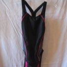 Speedo Pro LT Pink/Black Junior Size One Piece Swim/Bathing Suit Sz 6/32 NWWT