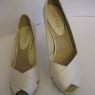 Lauren Ralph Lauren Cecilia-ES-CSL Women's Ivory Wedge Heel Shoe Sz 7 1/2B NWNB