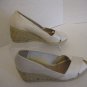 Lauren Ralph Lauren Cecilia-ES-CSL Women's Ivory Wedge Heel Shoe Sz 7 1/2B NWNB
