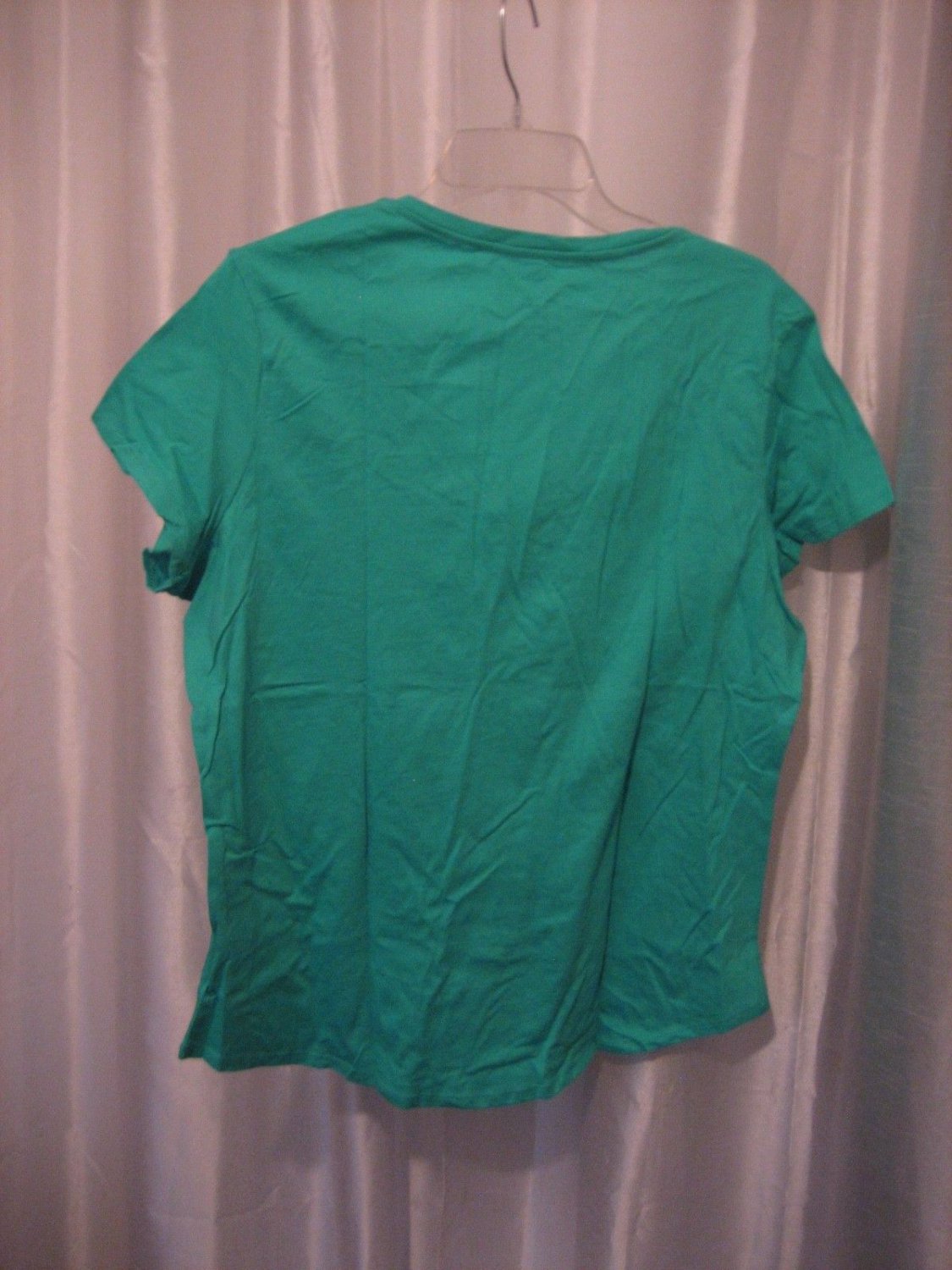 Faded Glory Junior Size Turquoise VNeck Short Sleeve Shirt Cotton Sz XL ...