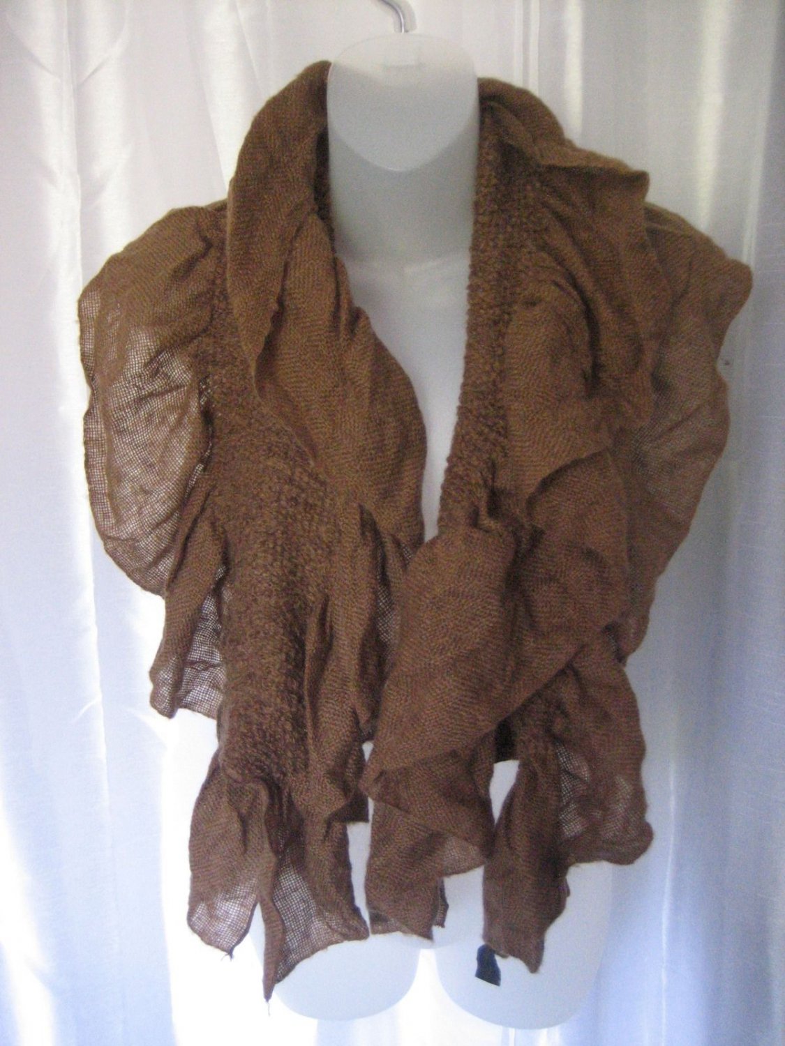 Bata and More Women's Long Brown Soft Scarf/Wrap 42 in.L x15 in.W 100%Acrylic NW