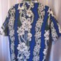ODO Men's Blue/Green/White Hawaiian Cotton Button Down Shirt  Sz XL Pre-Owned