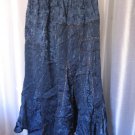 Blue Bell Shaped Skirt w/Copper Thread Junior Size Ankle Length Skirt Sz M