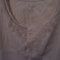 Lane Bryant Women's Tan Lace Front Sleeveless Cotton Tank Top Sz 14/16 Pre-Owned