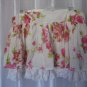 Poetry Junior Size 100% Cotton Pink Floral White Lace Mini Skirt Sz L Pre-Owned