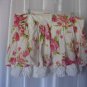 Poetry Junior Size 100% Cotton Pink Floral White Lace Mini Skirt Sz L Pre-Owned