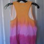 Disney Tinker Bell Junior Size Pink/Orange Tye Dye Tank Top Shirt Sz L Pre-Owned
