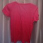 Faded Glory Junior Size Multi Pink 100%Cotton V Neck Shirt Sz XL 16-18 Pre-Owned