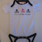 I'm a Little Unisex Infant Short Sleeve One Piece Bodysuit & Bib Sz 6-12M NWWT
