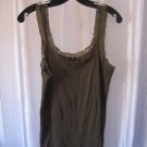 H&M Basic Junior Size Olive Green Lace Straps Sleeveless Tank Top Sz XL PreOwned