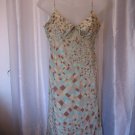 Express Junior Size Spaghetti Strap Aqua/Tan/Brown Checked Sundress Sz 9/10 NWNT
