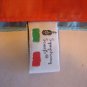 Symphony Scarfs 100% Polyester Floral Blue & Orange Large Scarf Pre-Owned Italy