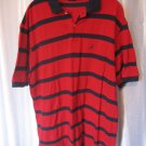 Nautica Men's Red/Navy Striped Casual Short Sleeve Shirt 100%Cotton Sz XL PreOwn