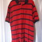 Nautica Men's Red/Navy Striped Casual Short Sleeve Shirt 100%Cotton Sz XL PreOwn