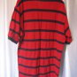 Nautica Men's Red/Navy Striped Casual Short Sleeve Shirt 100%Cotton Sz XL PreOwn