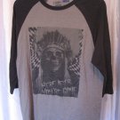 Vans Off the Wall Here After You're Gone Grey T Shirt w/Black Sleeves Sz M