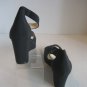 Anne Klein II Women's Black Fabric Open Toe Ankle Strap Shoe Sz 7 1/2 Pre-Owned