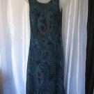 Studio I Women's Junior Size Multi Blue Sleeveless Dress Sz 8 NNT 100% Polyester