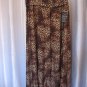 Robert Louis Women's Brown/Black Leopard Animal Print Long Ankle Skirt Sz 1X NWT
