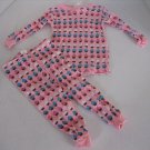 Infant Girl's Pink Cupcake 2 Piece Shirt & Pant Pajama Set Cotton Sz 18-24M NWWT