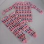 Infant Girl's Pink Cupcake 2 Piece Shirt & Pant Pajama Set Cotton Sz 18-24M NWWT